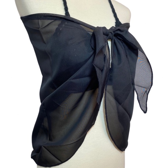 Sexy Black Sarong Wrap Swimsuit Coverup - Picture 13 of 16